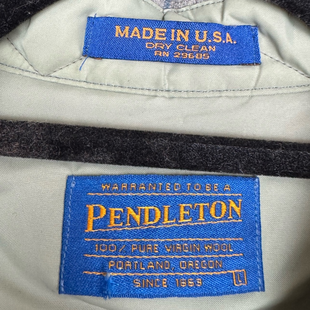 Pendleton Vintage Wool Plaid Button Down Shirt Sz… - image 5